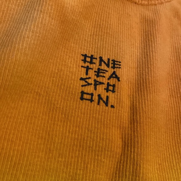 One Teaspoon Tie Dye SUNSET STRIPE RIB SINGLET Bower Bird Logo Small - Picture 10 of 16